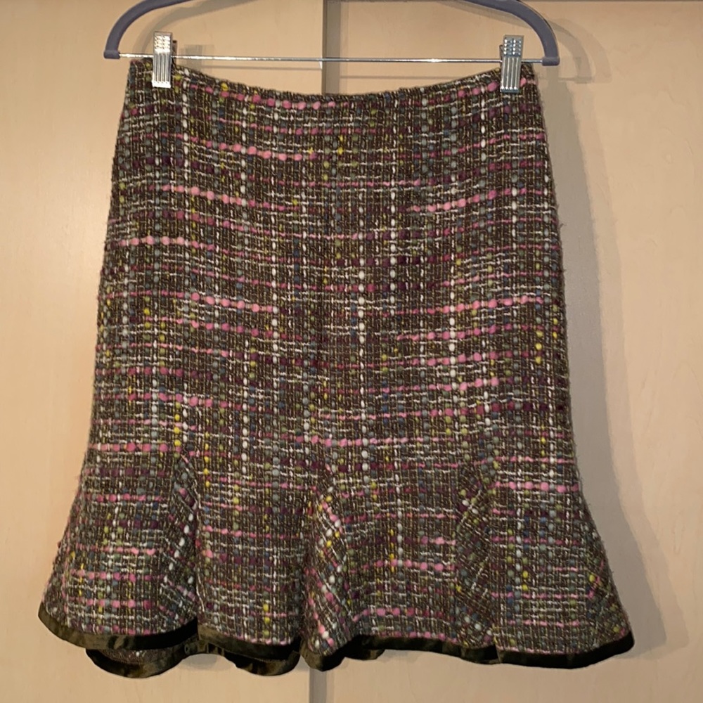 INC Tweed peplum skirt